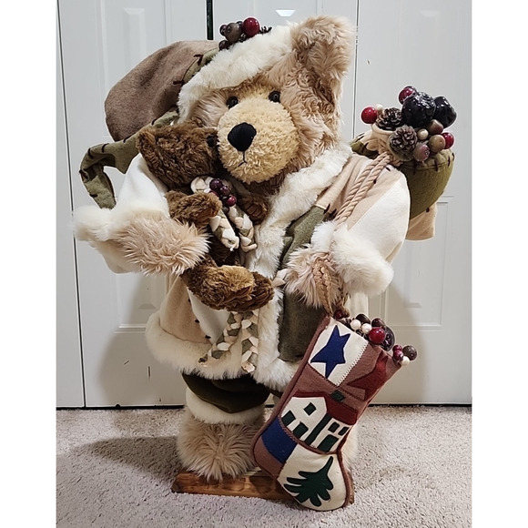 Grandeur Noel 31” Christmas Santa Bear 1999 Collector's Edition with Box - Picture 1 of 5
